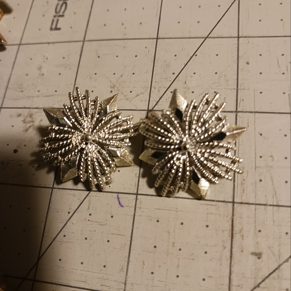 Earrings clipped silver